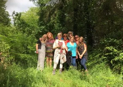 Women in nature at retreat