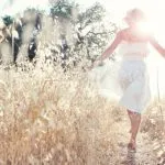 peaceful lady in nature